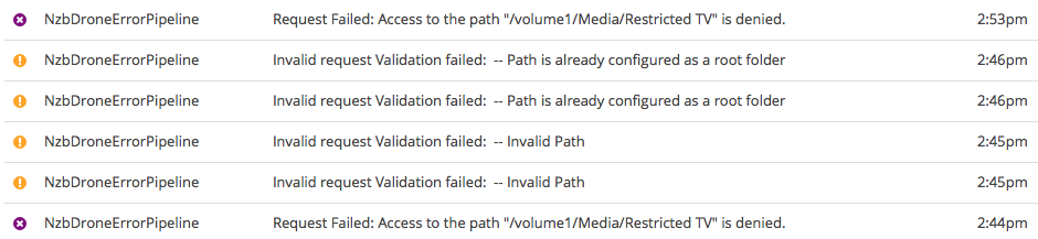 path is already configured as a root folder